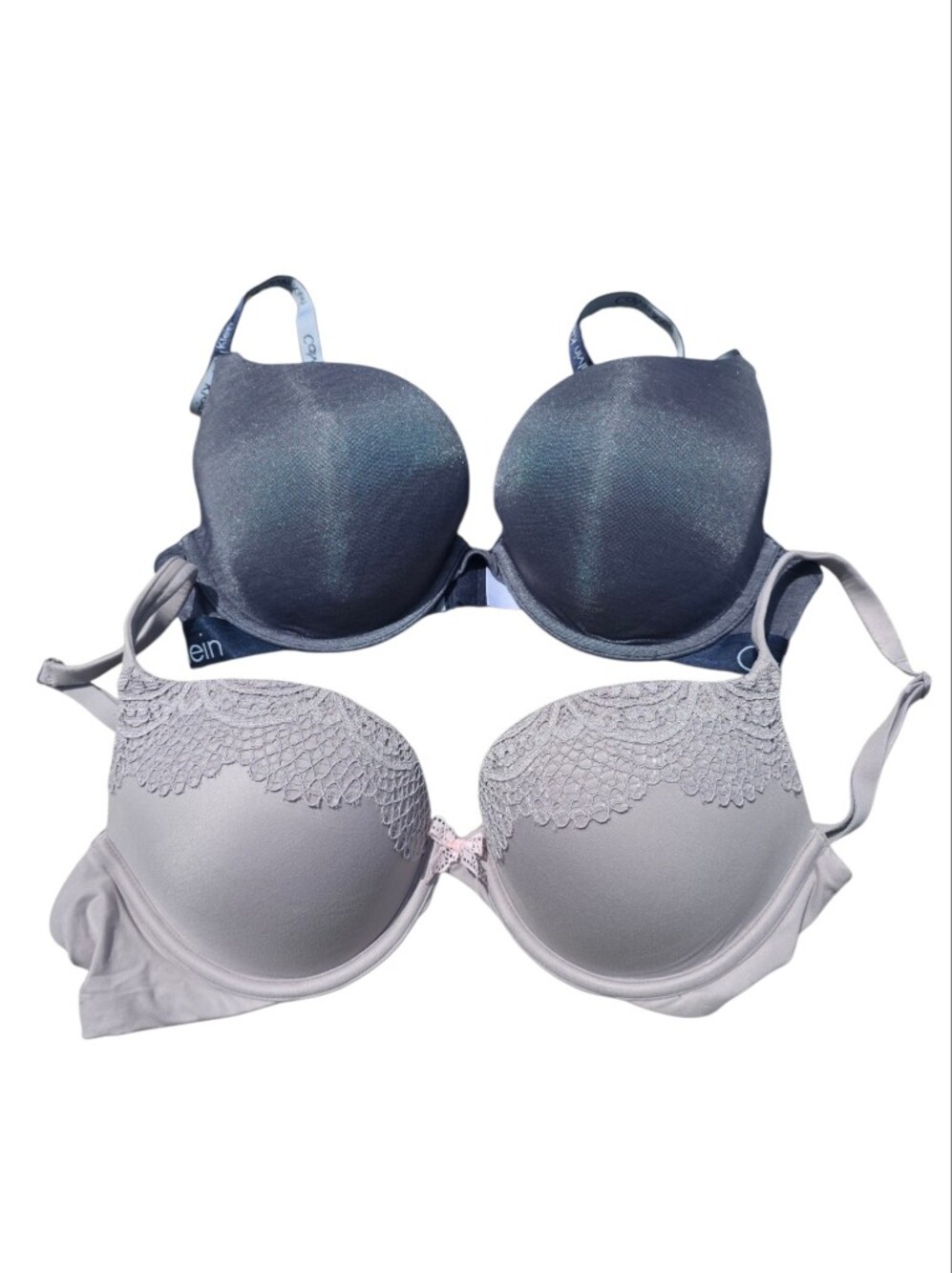 34D Calvin Klein & Victoria's Secret Bra Bundle | Blue & Lavender T-Shirt Bras